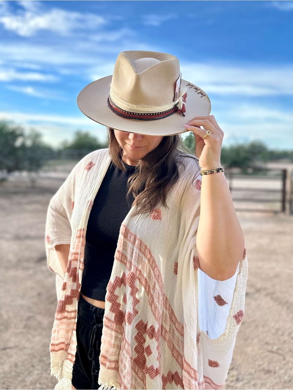 Custom Gigi Pip “Small Town Girl” Western Hat 57cm Adjustable